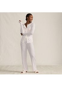 LANDS' END Gemustertes Pyjama-Set f&uuml;r Damen, Damen, size: regular, Pink, Polyester/Viskose/Polyester-Mischung, by Lands' End