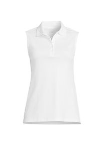 LANDS' END &Auml;rmelloses Supima-Poloshirt f&uuml;r Damen in Plus-Gr&ouml;&szlig;e, Damen, size: plus, Wei&szlig;, Baumwolle, by Lands' End
