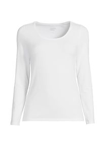 LANDS' END Baumwolle/Modal-Shirt mit Ballett-Ausschnitt f&uuml;r Damen in Plus-Gr&ouml;&szlig;e, Damen, size: plus, Wei&szlig;, Baumwolle Modal, by Lands' End