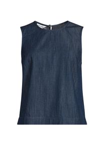 LANDS' END &Auml;rmelloses Top aus Lyocell-Mix, Damen, size: regular, Blau, Baumwolle/Lyocell (Viskose), by Lands' End