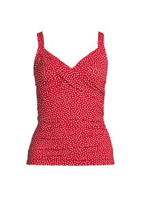 LANDS' END Tankinitop CHLORRESISTENT mit V-Ausschnitt f&uuml;r Damen, Damen, size: regular, Rot, Nylon-Mischung, by Lands' End
