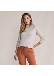 LANDS' END Merino-Pullover mit weitem Rollkragen f&uuml;r Damen, Damen, size: regular, Braun, Wolle, by Lands' End