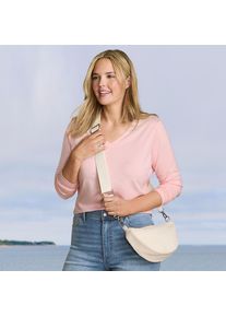 LANDS' END Supima&reg; Langarm-Shirt mit V-Ausschnitt f&uuml;r Damen in Plus-Gr&ouml;&szlig;e, Damen, size: plus, Pink, Baumwolle, by Lands' End