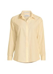 LANDS' END B&uuml;gelfreie Baumwoll-Bluse in Plus-Gr&ouml;&szlig;e, Damen, size: plus, Gelb, Baumwolle, by Lands' End