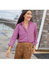 LANDS' END B&uuml;gelfreie Baumwoll-Bluse, Damen, size: regular, Pink, Baumwolle, by Lands' End