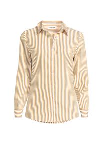 LANDS' END B&uuml;gelfreie Baumwoll-Bluse in Petite-Gr&ouml;&szlig;e, Damen, size: petite, Gelb, Baumwolle, by Lands' End