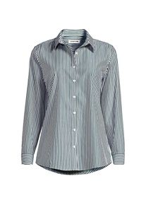 LANDS' END B&uuml;gelfreie Baumwoll-Bluse, Damen, size: regular, Gr&uuml;n, Baumwolle, by Lands' End
