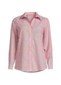 LANDS' END B&uuml;gelfreie Baumwoll-Bluse, Damen, size: regular, Rot, Baumwolle, by Lands' End