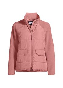 LANDS' END Steppjacke mit Teddy-&Auml;rmeln f&uuml;r Damen in Plus-Gr&ouml;&szlig;e, Damen, size: plus, Rot, Polyester, by Lands' End