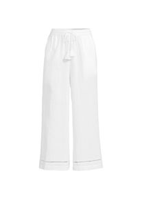 LANDS' END 7/8-Schlupfhose aus Musselin, Damen, size: regular, Wei&szlig;, Baumwolle, by Lands' End