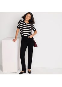 LANDS' END Farbige Straight Fit Jeans High Waist f&uuml;r Petite-Gr&ouml;&szlig;e, Damen, size: petite, Schwarz, Elasthan/Baumwoll-Mischung/Polyester-Mischung, by Lands' End