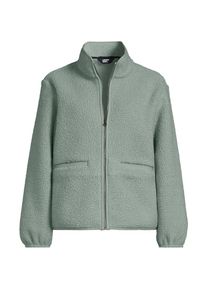 LANDS' END Boucl&eacute;-Fleecejacke, Damen, size: regular, Gr&uuml;n, Polyester, by Lands' End