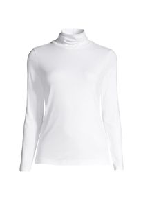 LANDS' END Rollkragenshirt aus Supima f&uuml;r Damen in Petite-Gr&ouml;&szlig;e, Damen, size: petite, Wei&szlig;, Baumwolle, by Lands' End