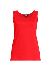 LANDS' END &Auml;rmelloses Top aus Baumwolle in Plus-Gr&ouml;&szlig;e f&uuml;r Dame, Damen, size: plus, Rot, Baumwolle, by Lands' End