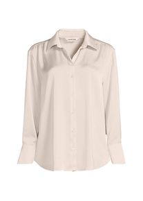 LANDS' END Satinbluse f&uuml;r Damen, Damen, size: regular, Elfenbein, Polyester, by Lands' End
