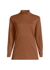 LANDS' END Stehkragen-Shirt in Petite-Gr&ouml;&szlig;e, Damen, size: petite, Orange, Baumwolle, by Lands' End