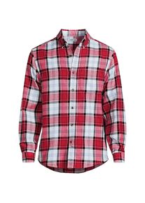 LANDS' END Flanellhemd Flagship, Classic Fit f&uuml;r Herren, Herren, size: regular, Rot, Baumwolle/Baumwoll-Mischung/Polyester-Mischung, by Lands' End