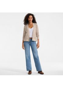 LANDS' END Soft Ease Ajour-Cardigan aus Leinenmix f&uuml;r Damen, Damen, size: regular, Elfenbein, by Lands' End
