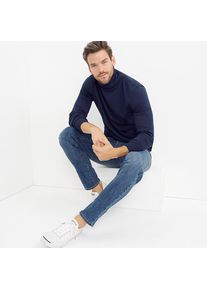 LANDS' END Super-T Rollkragenshirt f&uuml;r Herren, Classic Fit, Herren, size: regular, Blau, Baumwolle, by Lands' End