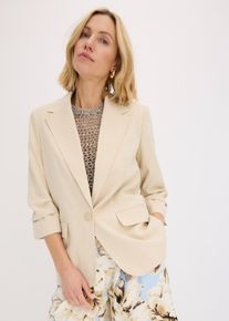 bonprix Lockerer 3/4-Arm-Blazer aus Viskose, beige, Gr.44, Eleganter und bequemer Blazer mit raffinierten &Auml;rmeln