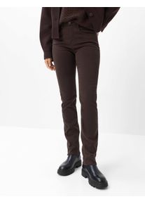 Brax Damen Five-Pocket-Hose Style MARY BRUNETTE, dunkelbraun, Gr. 36L