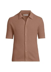 LANDS' END Leichtes Feinstrick-Hemd aus Baumwolle f&uuml;r Herren, Herren, size: regular, Braun, Baumwolle, by Lands' End