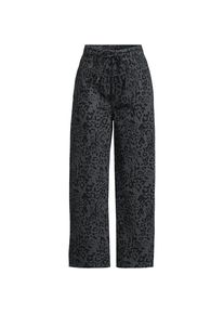 LANDS' END Gemusterte 7/8-Jeans mit weitem Bein High Waist, Damen, size: regular, Schwarz, by Lands' End