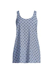 LANDS' END Badekleid mit rundem Ausschnitt in Plus-Gr&ouml;&szlig;e, Damen, size: plus, Blau, Elasthan/Nylon, by Lands' End