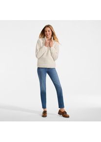 LANDS' END Teddy-Pullover mit Druckknopf-Leiste f&uuml;r Damen, Damen, size: regular, Elfenbein, by Lands' End