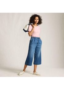 LANDS' END Culotte-Jeans mit Bundfalten Mid Waist f&uuml;r Damen, Damen, size: regular, Blau, Baumwolle/Polyester/Baumwoll-Mischung, by Lands' End