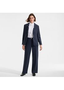 LANDS' END Cr&ecirc;pe-Blazer f&uuml;r Damen, Damen, size: regular, Blau, Polyester, by Lands' End