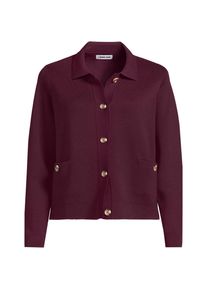 LANDS' END Kurzer Baumwoll-Blazer f&uuml;r Damen, Damen, size: regular, Lila, Baumwolle, by Lands' End