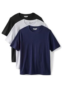 LANDS' END Kurz&auml;rmelige Rundhalsshirts im 3er-Set f&uuml;r Damen, Damen, size: regular, Multi, Baumwolle/Baumwoll-Mischung, by Lands' End
