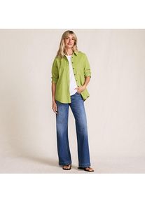 LANDS' END Feincord-Hemdbluse f&uuml;r Damen in Petite-Gr&ouml;&szlig;e, Damen, size: petite, Gr&uuml;n, Baumwolle, by Lands' End