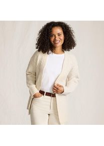 LANDS' END Offener Soft Touch Cardigan f&uuml;r Damen, Damen, size: regular, Elfenbein, Polyester/Polyester-Mischung, by Lands' End
