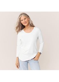 LANDS' END Flie&szlig;endes Shirt mit Ballettausschnitt f&uuml;r Damen, Damen, size: regular, Wei&szlig;, Baumwoll-Mischung/Baumwolle Modal, by Lands' End
