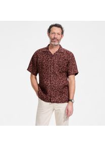 LANDS' END Premium Reinleinen-Hemd mit Kuba-Kragen f&uuml;r Herren, Herren, size: regular, Braun, Baumwolle/Leinen, by Lands' End