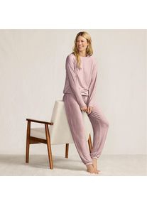 LANDS' END Silky Knit Lounge-Set f&uuml;r Damen in Petite-Gr&ouml;&szlig;e, Damen, size: petite, Pink, Polyester/Viskose/Polyester-Mischung, by Lands' End
