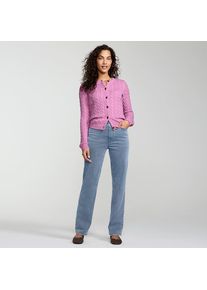 LANDS' END High Waist Straight Knit STARFISH Jeans, Damen, size: regular, Blau, Baumwoll-Mischung/Polyester-Mischung, by Lands' End