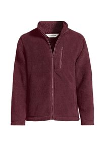 LANDS' END Sherpa-Fleecejacke, Herren, size: regular, Rot, Polyester, by Lands' End