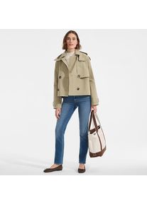 LANDS' END Kurzer Trenchcoat mit Kapuze f&uuml;r Damen, Damen, size: regular, Gr&uuml;n, by Lands' End
