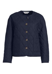 LANDS' END Soft Ease Steppjacke aus Leinenmix, Damen, size: regular, Blau, by Lands' End