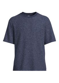 LANDS' END Premium Shirt mit Leinen und Waffelstruktur f&uuml;r Herren, Herren, size: regular, Blau, Leinen/Polyester-Mischung, by Lands' End