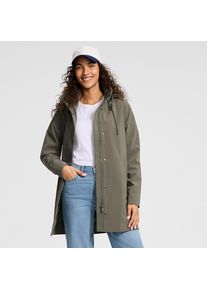 LANDS' END Leichte laminierte Regenjacke in Petite-Gr&ouml;&szlig;e, Damen, size: petite, Gr&uuml;n, Polyester, by Lands' End