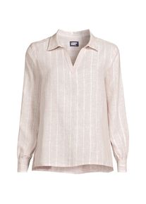 LANDS' END Premium Reinleinen-Schlupfbluse f&uuml;r Damen in Petite-Gr&ouml;&szlig;e, Damen, size: petite, Elfenbein, by Lands' End