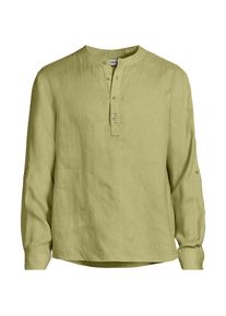 LANDS' END Grandad-Hemd aus reinem Leinen f&uuml;r Herren, Herren, size: Mens Regular, Gr&uuml;n, Leinen, by Lands' End