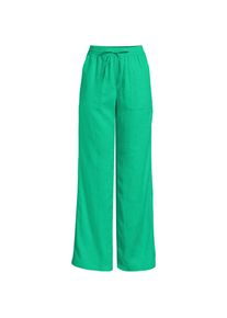 LANDS' END Leinen-Schlupfhose mit weitem Bein f&uuml;r Damen, Damen, size: regular, Gr&uuml;n, Leinen, by Lands' End