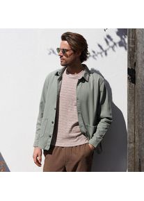 LANDS' END Soft Comfort Hemdjacke im Leinenmix f&uuml;r Herren, Herren, size: regular, Gr&uuml;n, Baumwolle/Leinen/Baumwoll-Mischung, by Lands' End