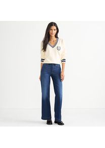 LANDS' END Recover Jeans High Waist mit weitem Bein in Plus-Gr&ouml;&szlig;e, Damen, size: plus, Blau, by Lands' End