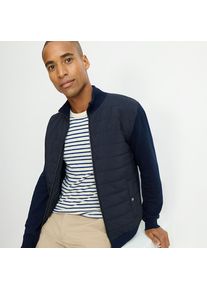 LANDS' END Strickjacke mit Stepp-Einsatz und Rei&szlig;verschluss f&uuml;r Herren, Herren, size: regular, Blau, by Lands' End